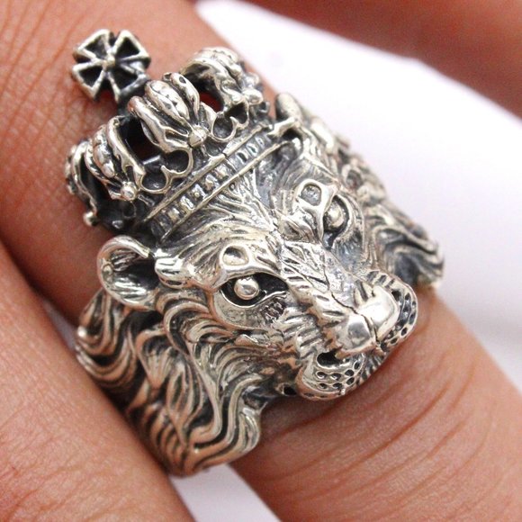Anello Uomo Argento 925 – Ariete Minotauro Labirinto, Stile Biker, Fatto A Mano India